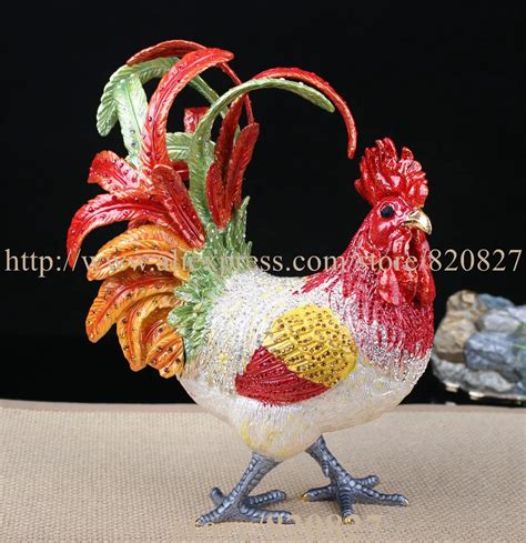 small metal chicken figurine trinket box|681 results for chicken trinket box .